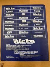 Vintage Waller Bros Office Supply Dealer Advertising Folder Canon 3M Shaw-Walker picture