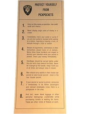 Vintage Conrail Police Pickpockets Card picture
