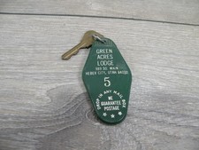 Vintage Green Acres Lodge Heber City Utah Room 5 Motel Key Fob with Key picture