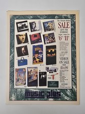 1989 Music Plus Holiday Circular Nintendo NES Action Set Batman 8 Pages Ad picture