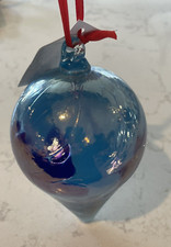 Vintage Huta Szkea Rogi Large Hand Blown Glass Globe Ornament Poland picture