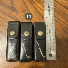 Vintage Leatherman PST Leather Sheaths Lot Of (3) Item# 11 OEM GENUINE picture