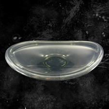 Vintage MCM Holmegaard Per Lutken Smoked Extra Large Art Glass Bowl Dish Signed picture