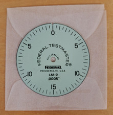 NOS Vintage Federal Testmaster Dial Indicator Dial Face Only, LM-9, 1.448
