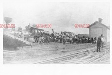 4AA708 2NDGEN RP 1800s/50s? WRECK BOSTON & LOWELL RAILROAD ? LOCO J W JOHNSON picture