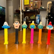Vintage The Smurfs PEZ Dispenser Lot of 6 Gargamel Smurfette Papa Smurf 1996 picture