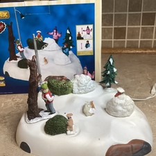 Lemax Lighted Village Collection Table Accent Holiday Hide and Seek- Working picture