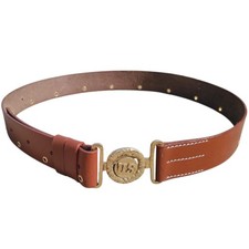 U.S. Officer Leather Belt Reproduction with U.S. Brass TAN picture