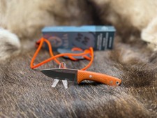 Muela Hand Crafted Peccary Knife Orange Handles With Sheath Mint In Box picture