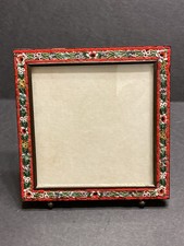 Antique Italian Micro Mosaic Mille Fleur Frame 3” X 3” picture