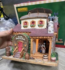 Lemax Ye Olde Barrel & Cask Makers Christmas Light Up Decoration Winter Bourbon picture