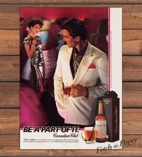 Canadian Club Whisky Be A Part Of It White Tuxedo Print Ad 1986 1980s picture