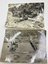 Pair Original WWII Rouen France Bomb Damage Bridge Photos 1944 picture