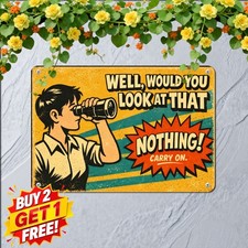 Humorous Sarcastic Nobody Cares Attitude Sign Funny Office Metal Tin Decor picture