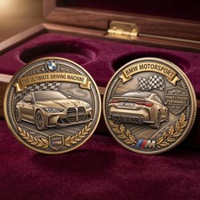 BMW M4 Motorsport Commemorative Coin Racing Sports Car Collector Enthusiast Gift picture