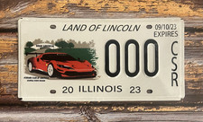 2023 Illinois Ferrari Club of America Sample License Plate 000 NOS picture