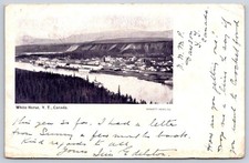 White Horse Antique Canada Postcard WHITEHORSE Yukon Territory River View 1905 picture