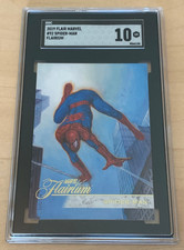 2019 Flair Marvel #92 Flarium 💎 SPIDER-MAN 💎 SGC 10 GEM MINT 💎 POP 3 💎 picture