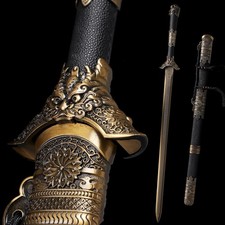 Functional Sharp Dragon Chinese KungFu Sword Tang Dao Broadsword Manganese Steel picture