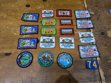 Cool Vintage Lot 19 BSA Boy Scouts of America Scouting Cloth Patches  picture
