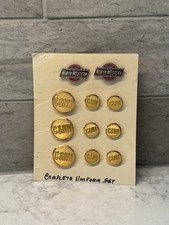 Authentic Chicago North Western CNW Railroad Uniform Buttons + Conductor Herald picture