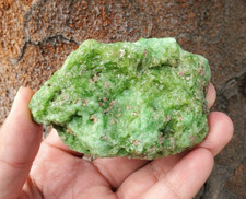 198G New Discovery Sumatra Extreme Rare  Green Epidote Crystal Rough Mineral picture
