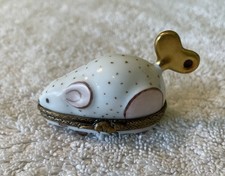 Vintage Limoges Wind Up Mouse Trinket Hinged Box Print Mein France Beautiful picture