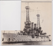1922 Press Photo Unique View of the U.S. Navy Battleship USS Connecticut picture